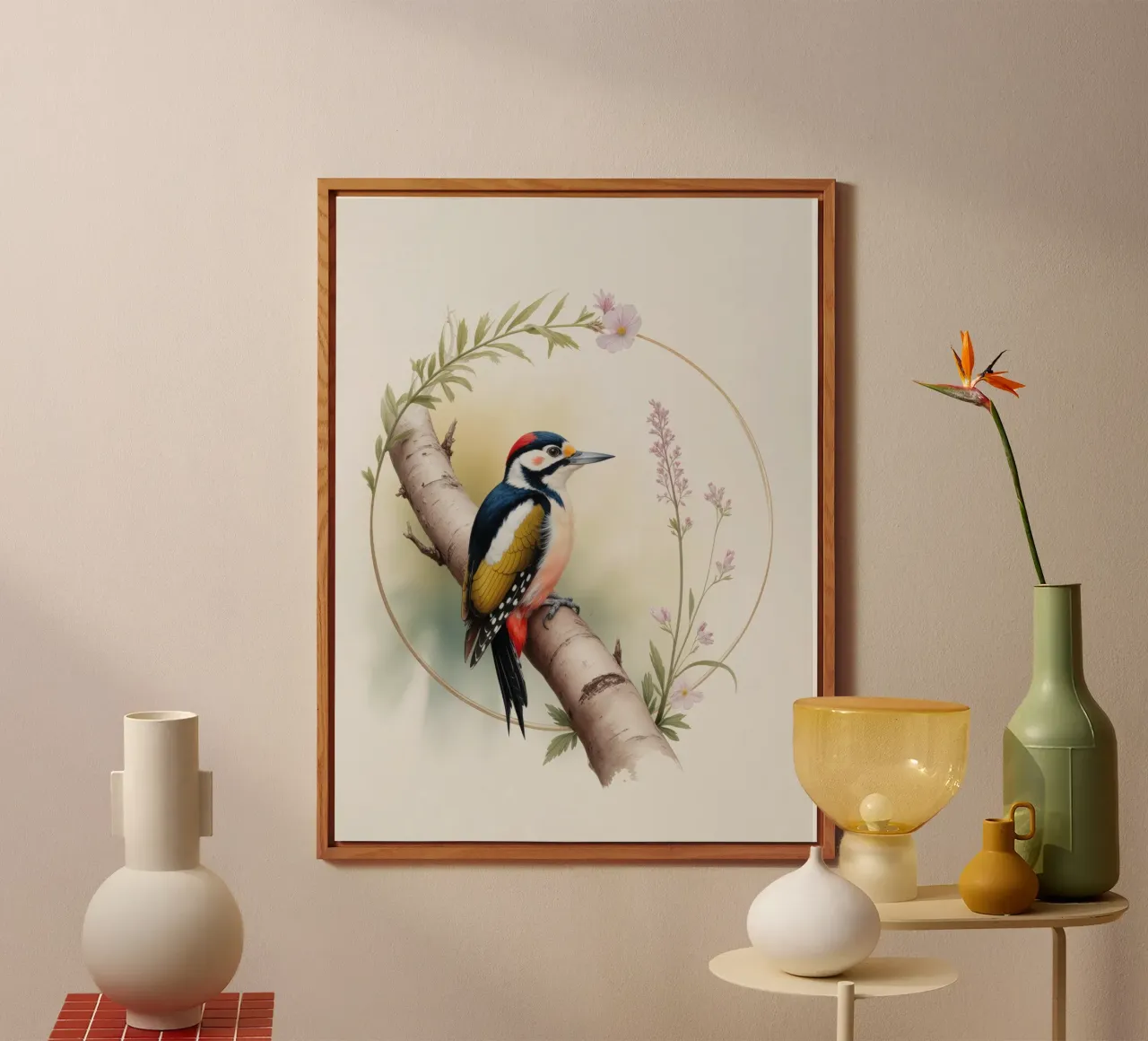Tapp the little woodpecker alluminio dibond da Klitzeklein