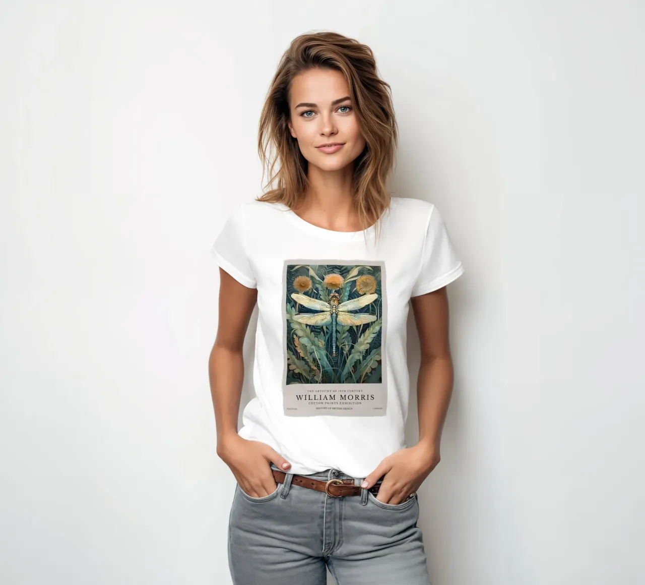 dragonflies perched on leaves women's fitted t-shirt by Ropech Shop