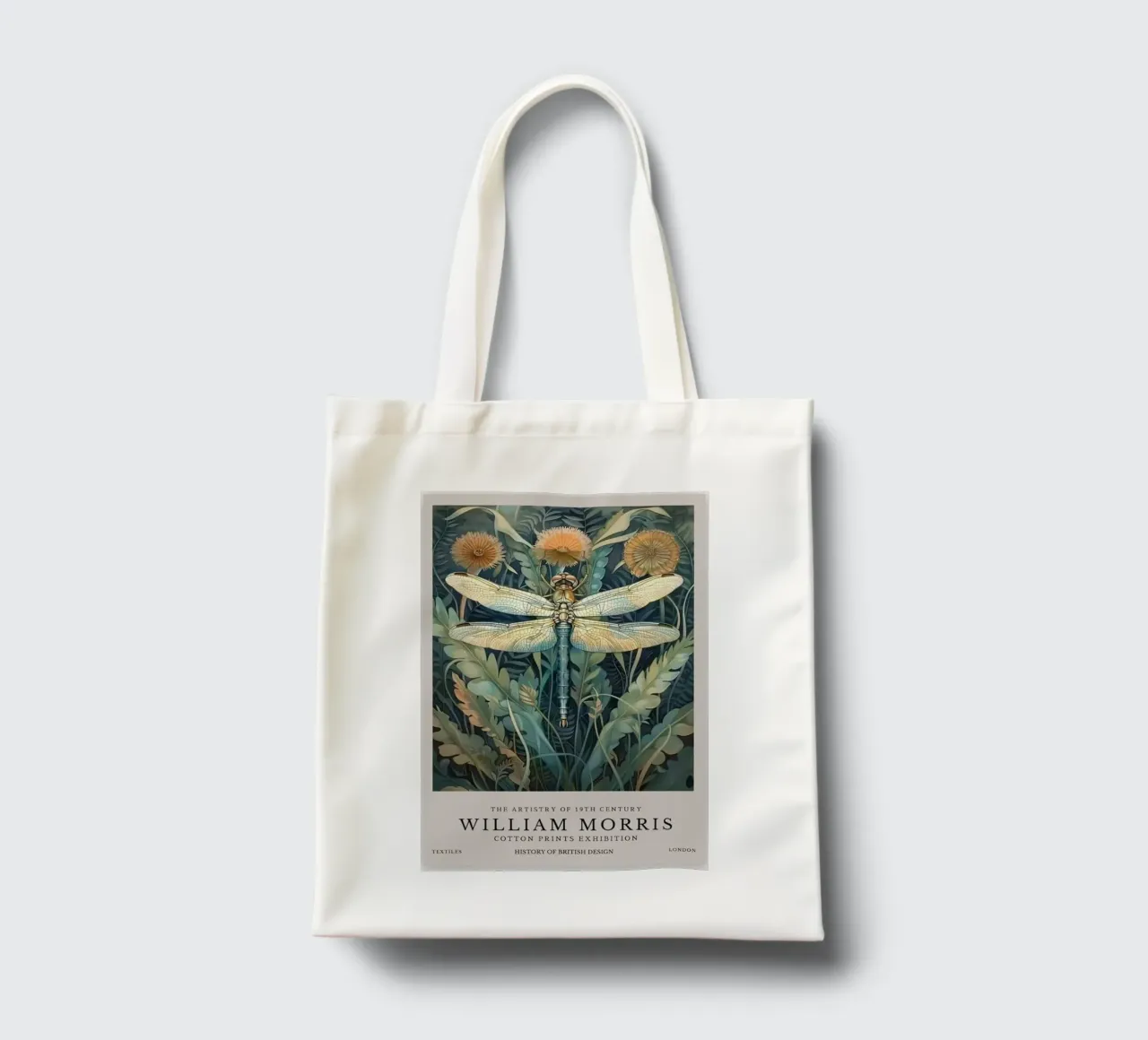 libellule appollaiate sulle foglie borsa in juta da Ropech Shop
