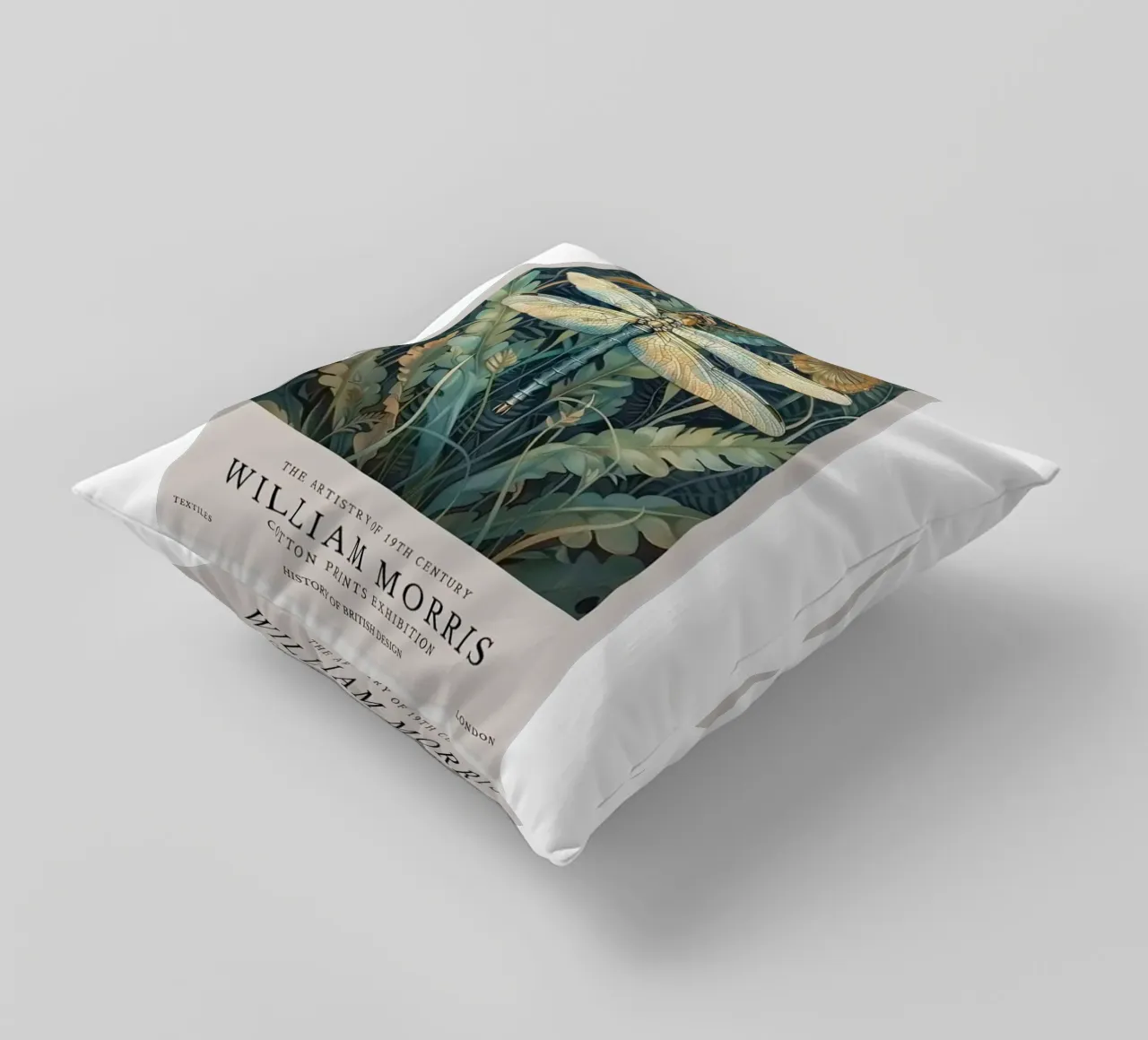 libellule appollaiate sulle foglie cuscino da Ropech Shop