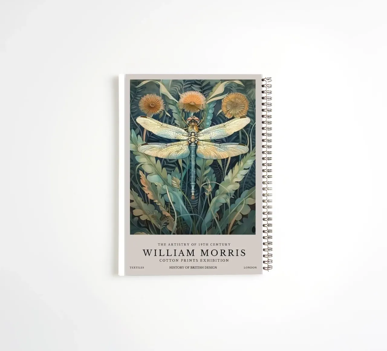 libellules perchées sur des feuilles carnet à spirale de Ropech Shop