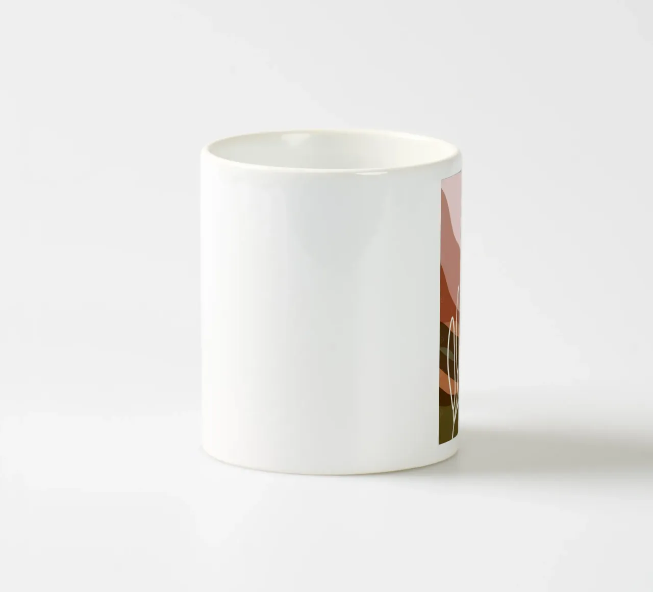 Foglia astratta tazza in ceramica da Daron