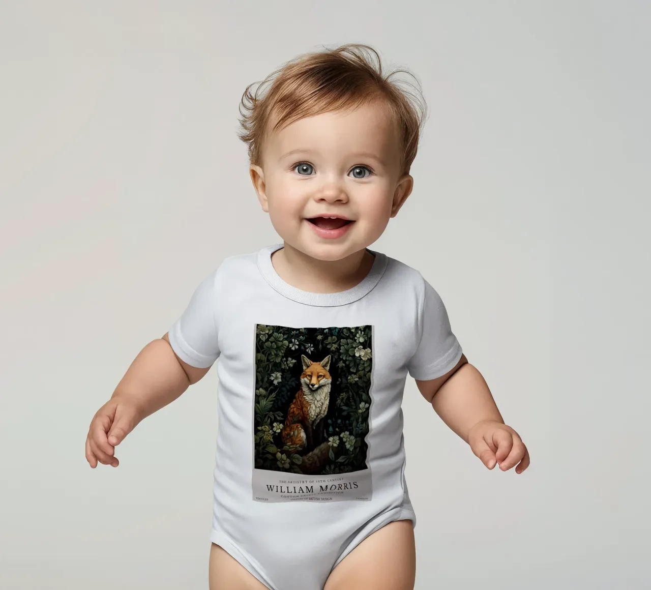 Wilder Fuchs inmitten des Waldes Kurzarm Babybody von Ropech Shop