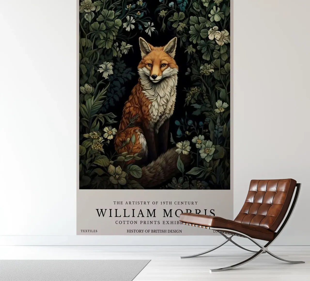 renard féroce au milieu de la forêt papier peint photo de Ropech Shop