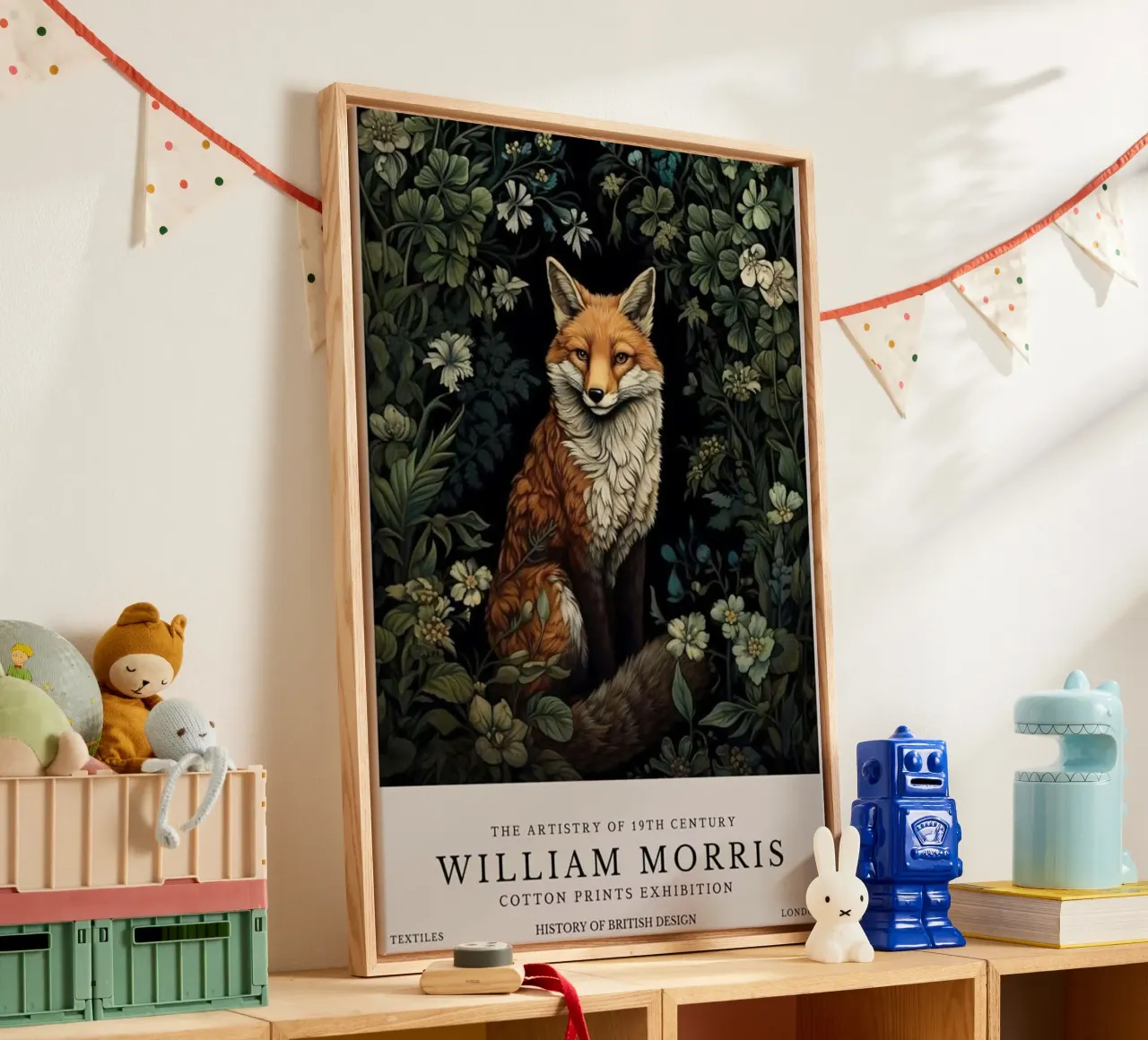 fierce fox in the middle of the forest canvas by Ropech Shop