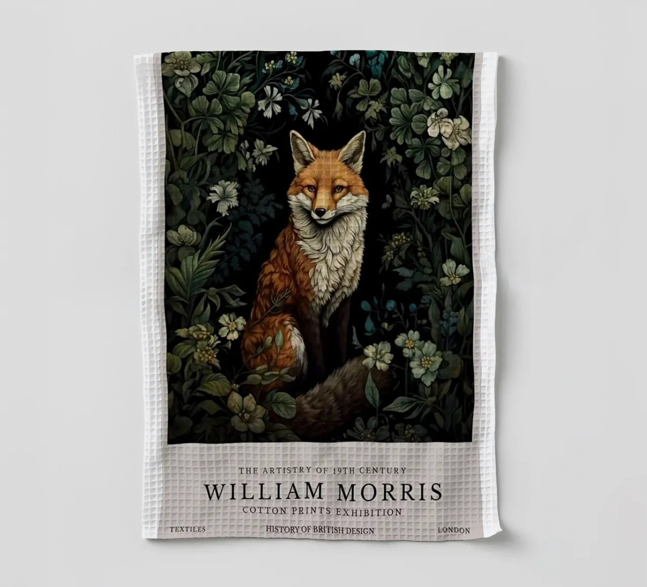 Wilder Fuchs inmitten des Waldes Geschirrtuch von Ropech Shop