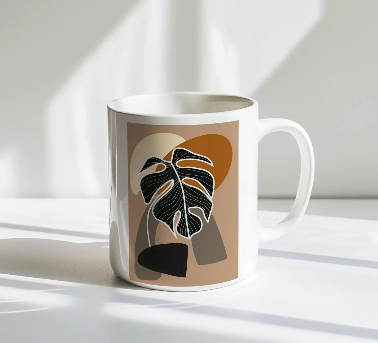 Abstract Blad keramische mok van Daron