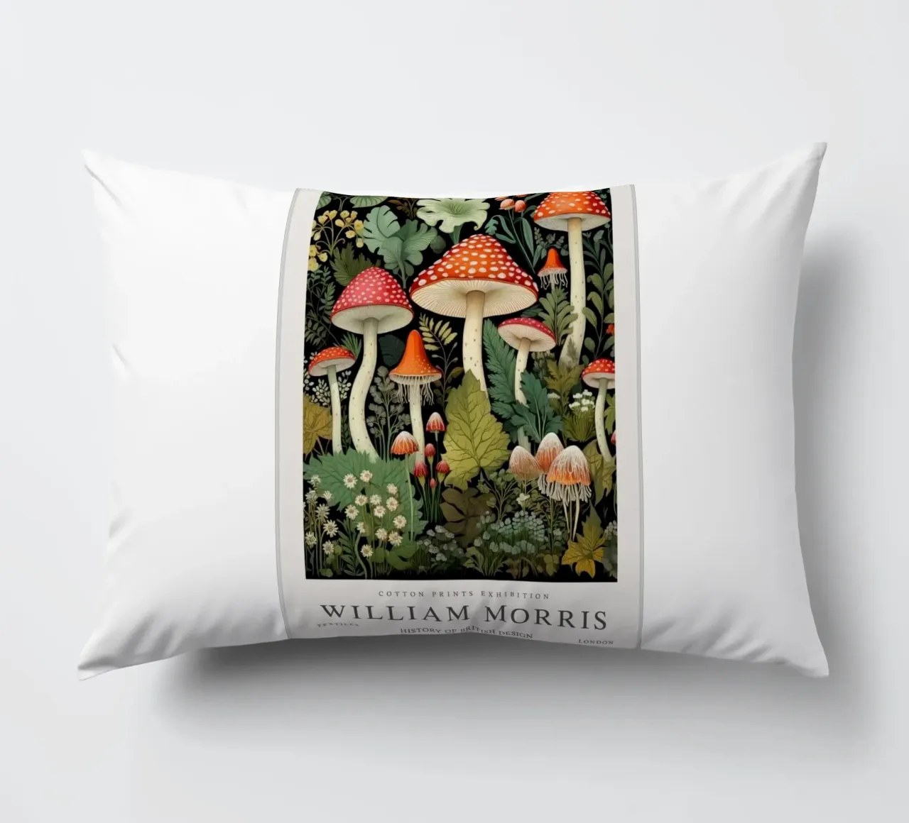 funghi in mezzo alla foresta cuscino da Ropech Shop