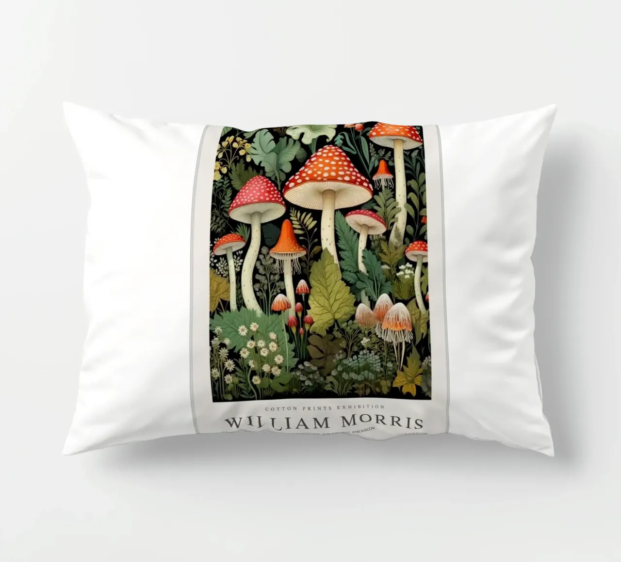 funghi in mezzo alla foresta cuscino da Ropech Shop