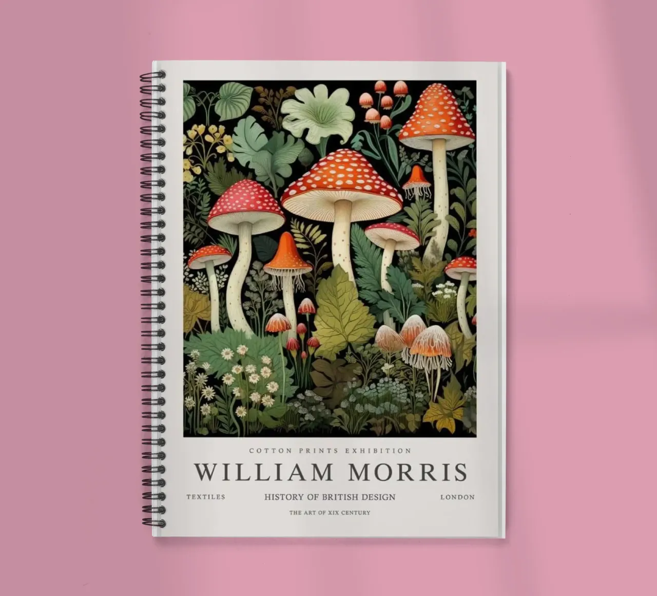 mushrooms in the middle of the forest spiral notebook by Ropech Shop