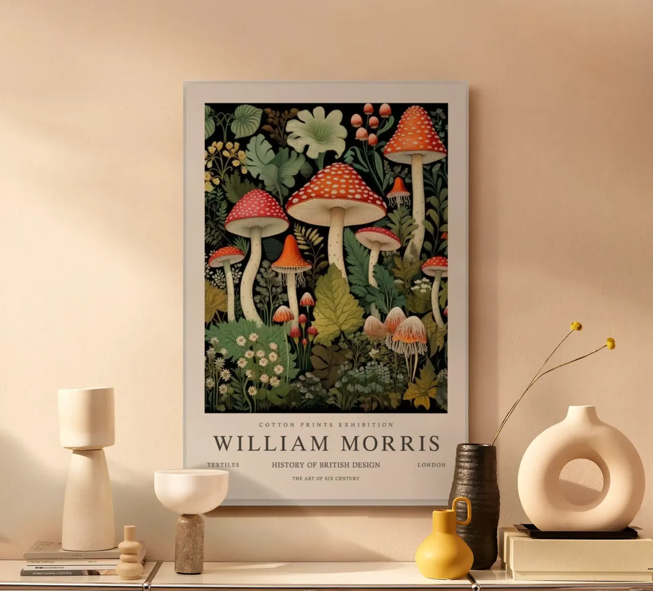 mushrooms in the middle of the forest forex plate by Ropech Shop