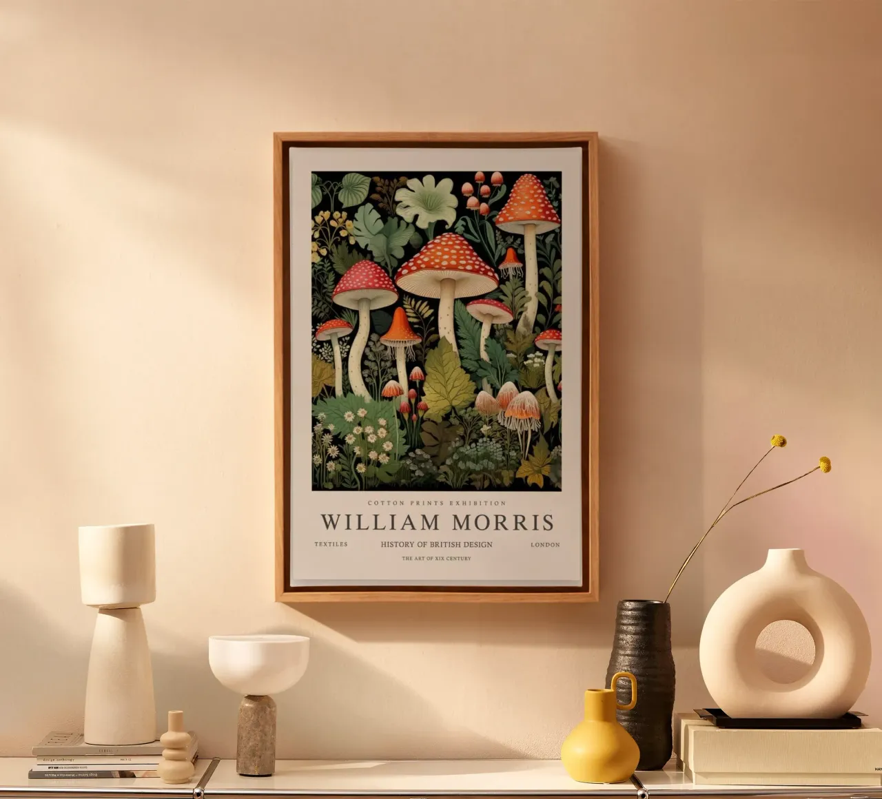 mushrooms in the middle of the forest canvas by Ropech Shop