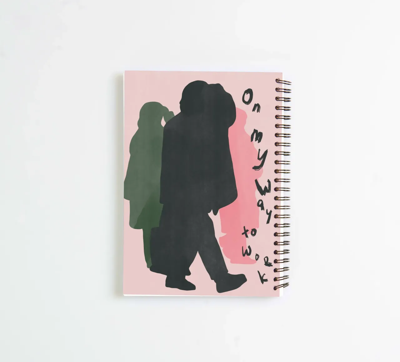 On my way to work spiral notebook by Little Dean