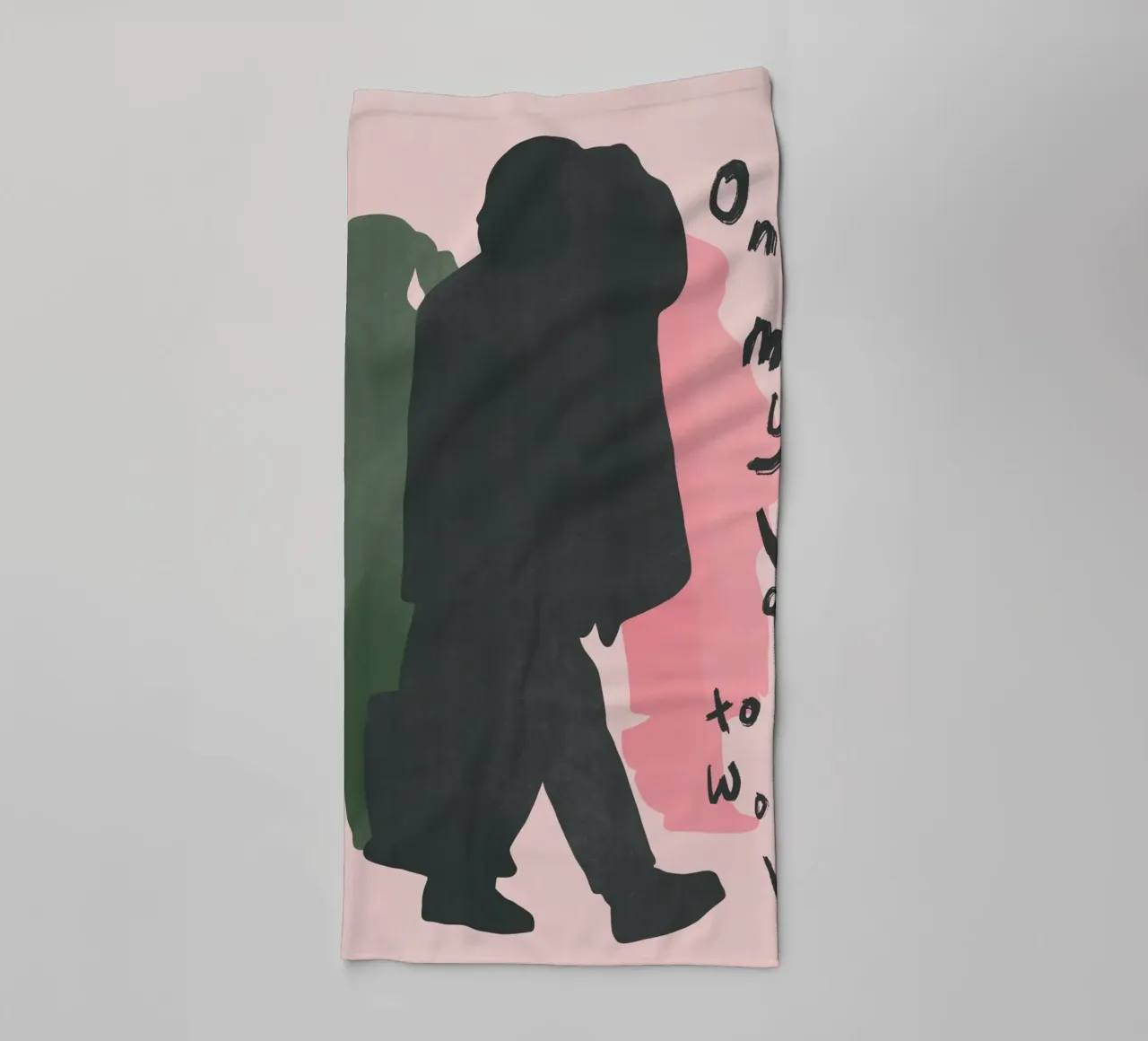 On my way to work towel by Little Dean