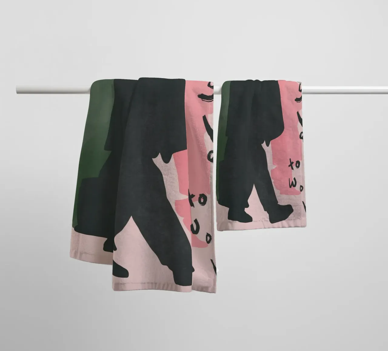 On my way to work towel by Little Dean