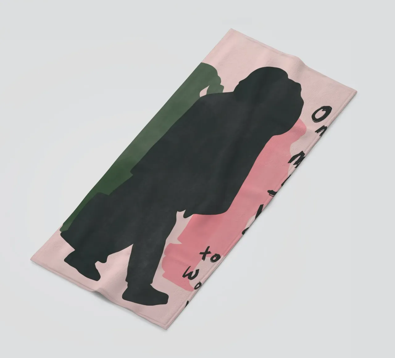 On my way to work beach towel by Little Dean