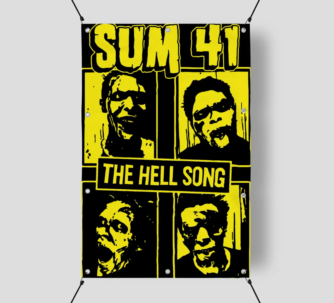 La canzone dell'inferno - SUM 41 Tshirt essenziale telo in pvc da aiqfalzee_design