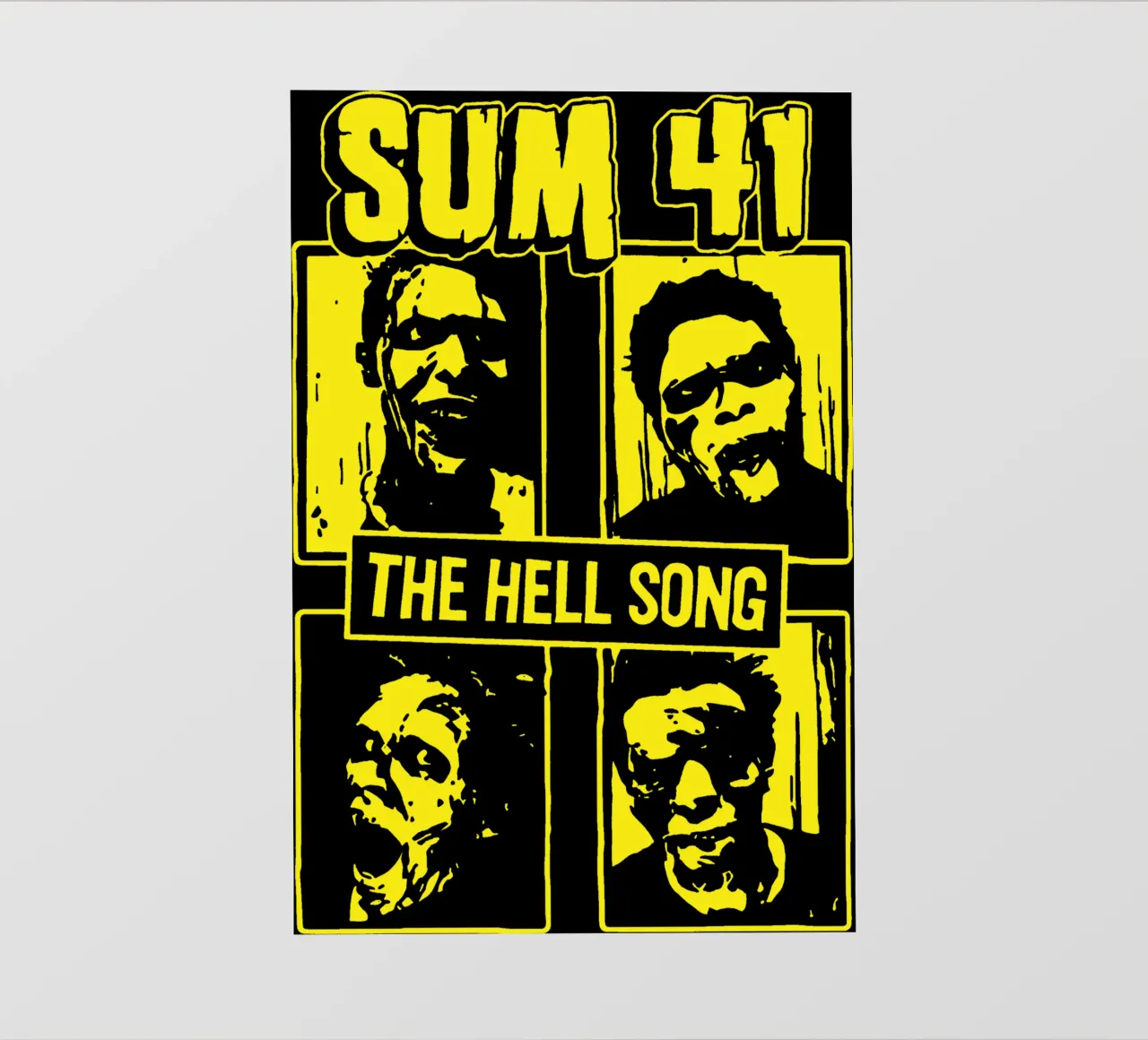 La canzone dell'inferno - SUM 41 Tshirt essenziale telo in pvc da aiqfalzee_design