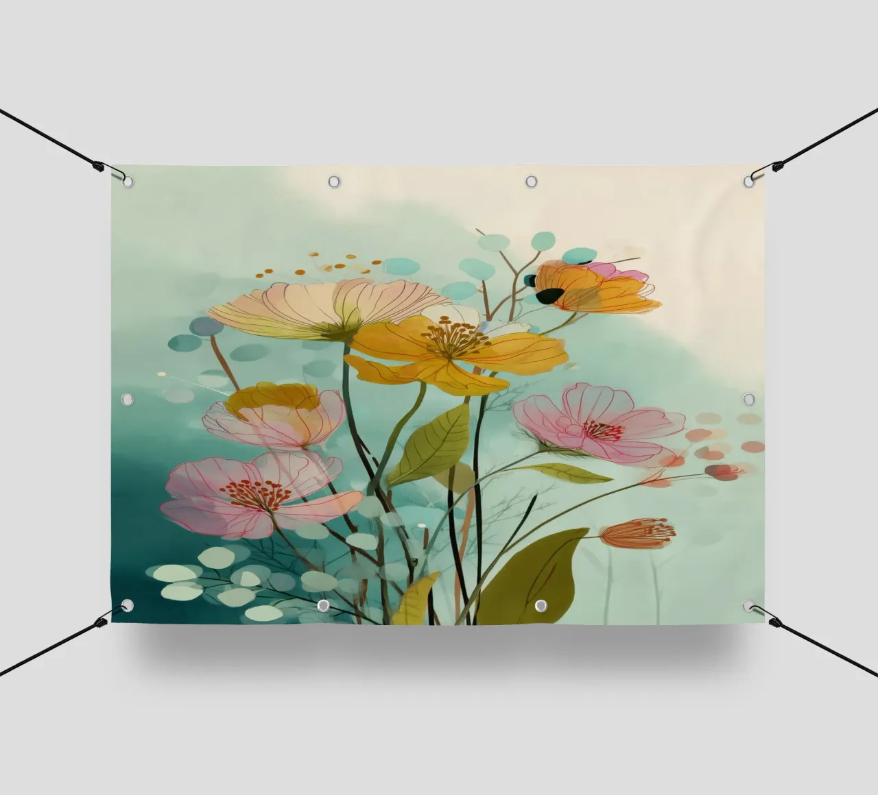 Soft Wildflowers telo in pvc da Clara August