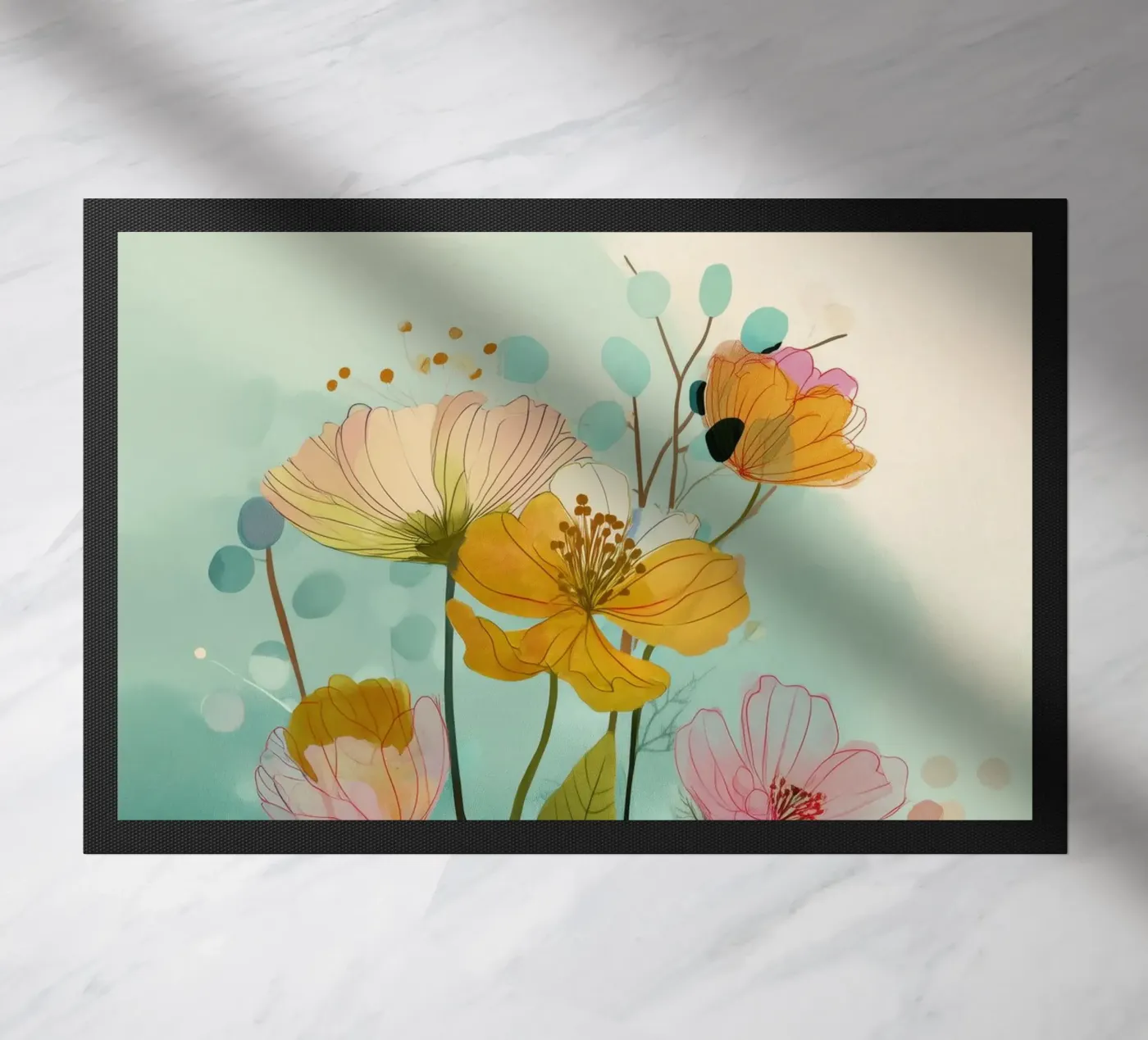 Soft Wildflowers deurmat van Clara August