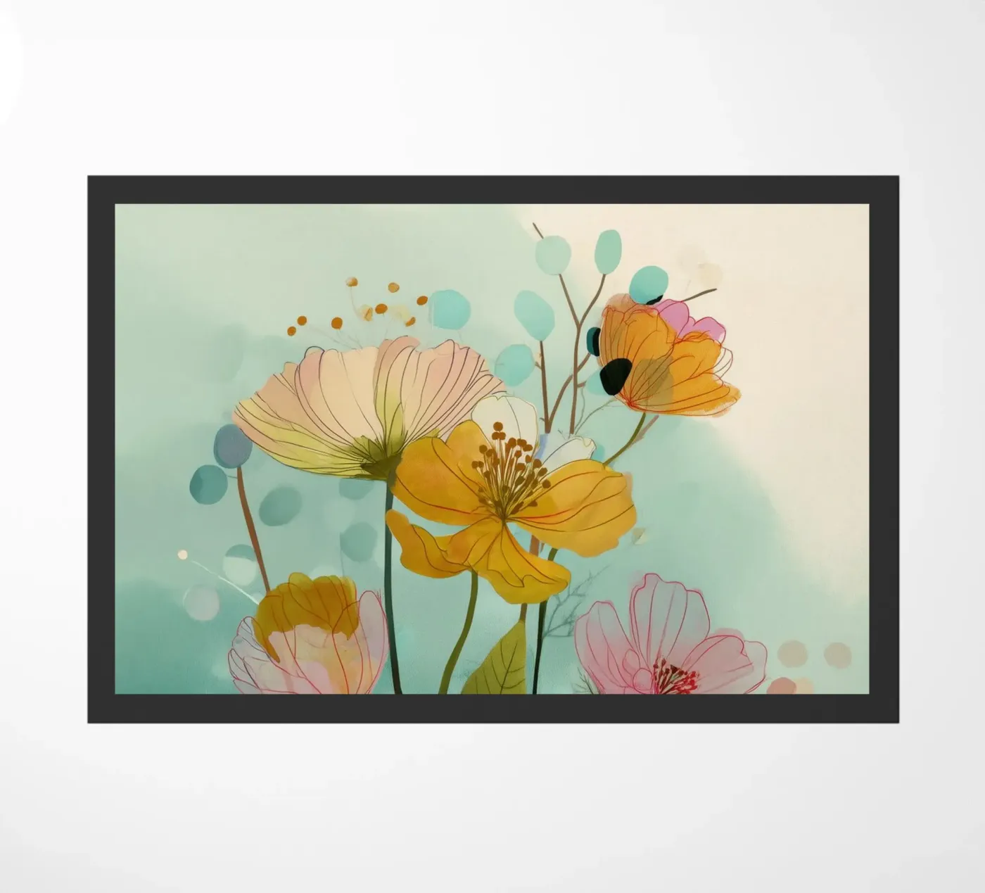 Soft Wildflowers deurmat van Clara August