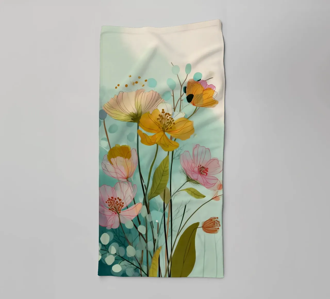 Soft Wildflowers towel by Clara August
