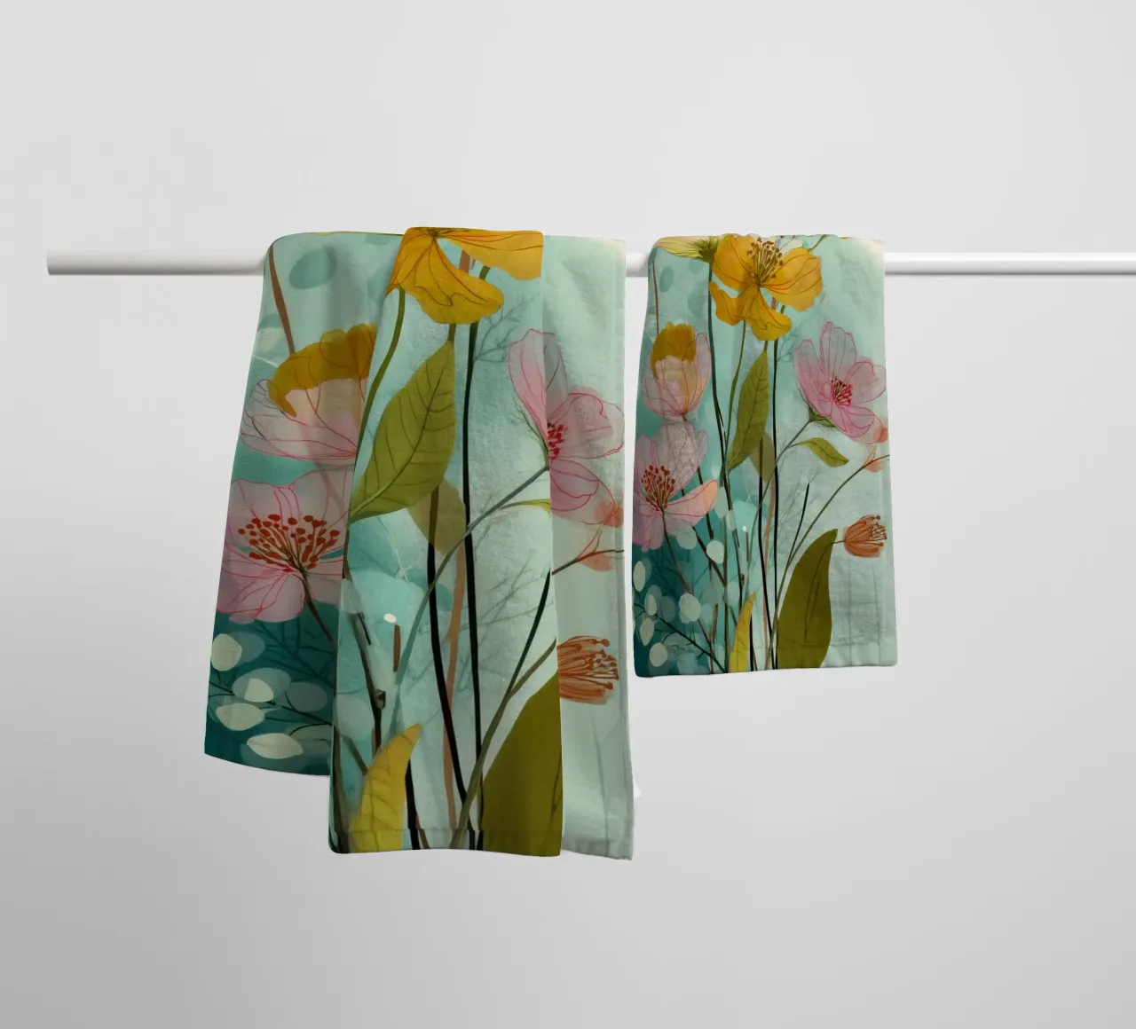 Soft Wildflowers towel by Clara August