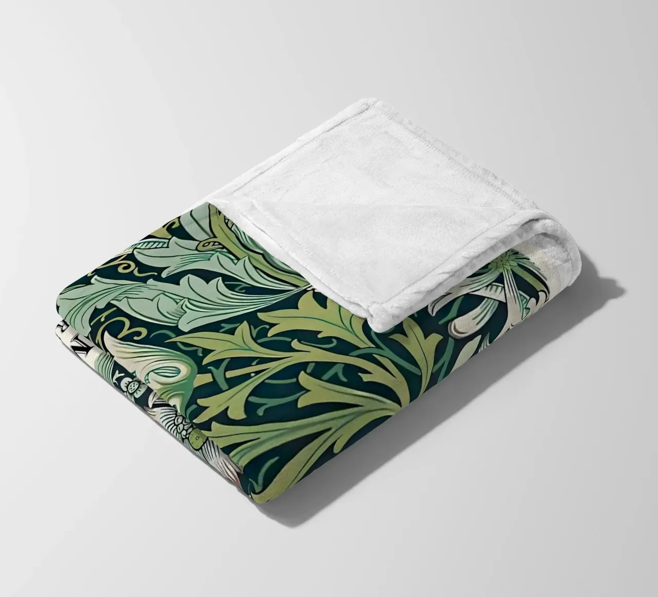 foglie verdi coperta in pile da Ropech Shop