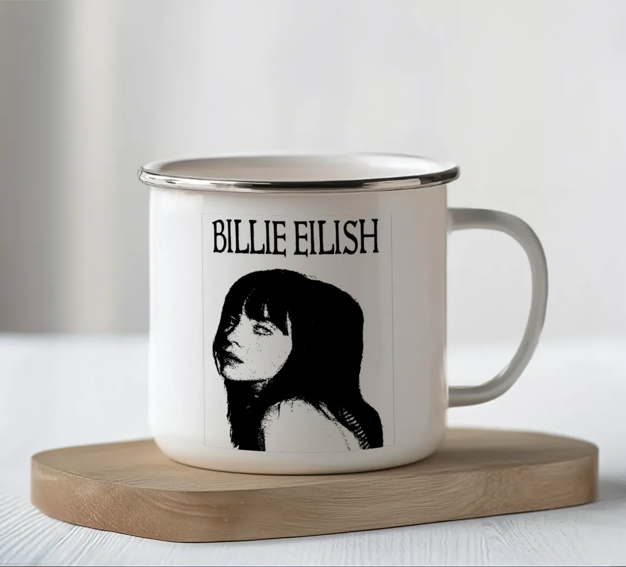 Billie Eilish tazza in smalto da vanhesling