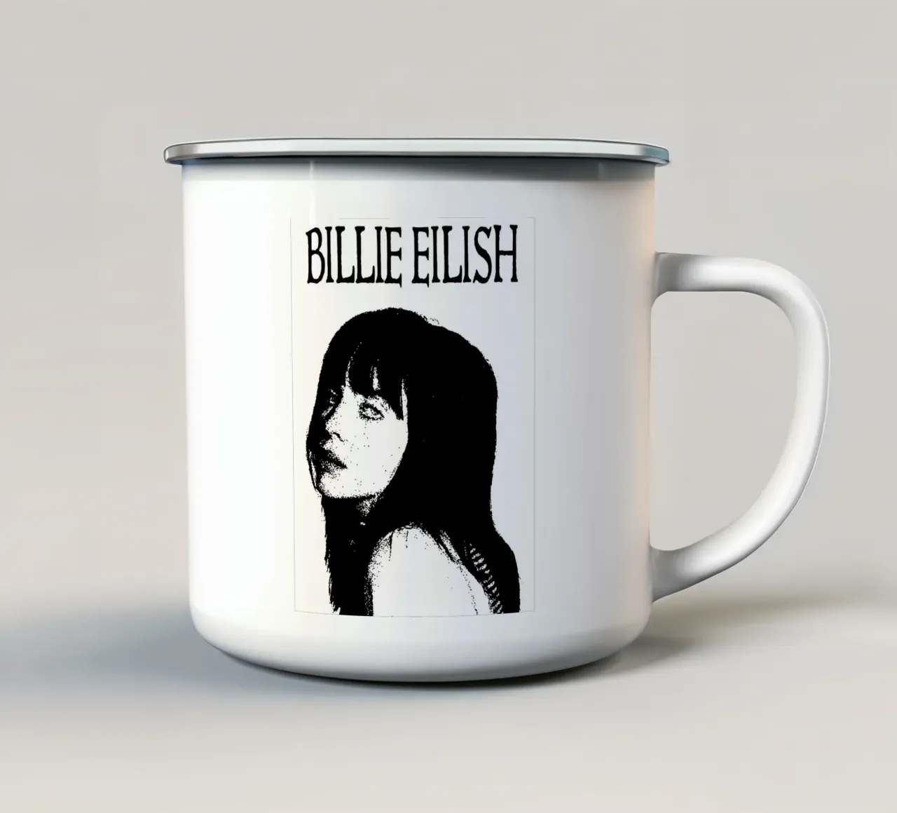 Billie Eilish tazza in smalto da vanhesling