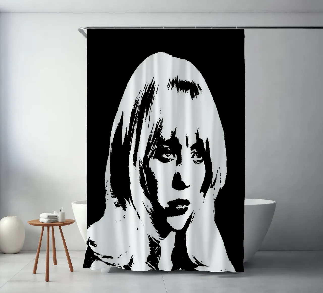 Billie Eilish shower curtain by vanhesling