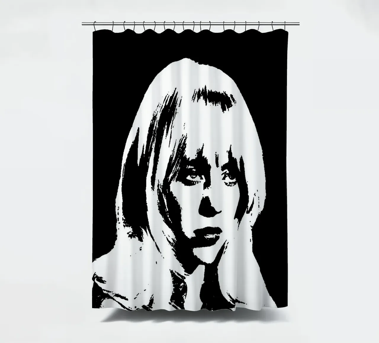 Billie Eilish shower curtain by vanhesling