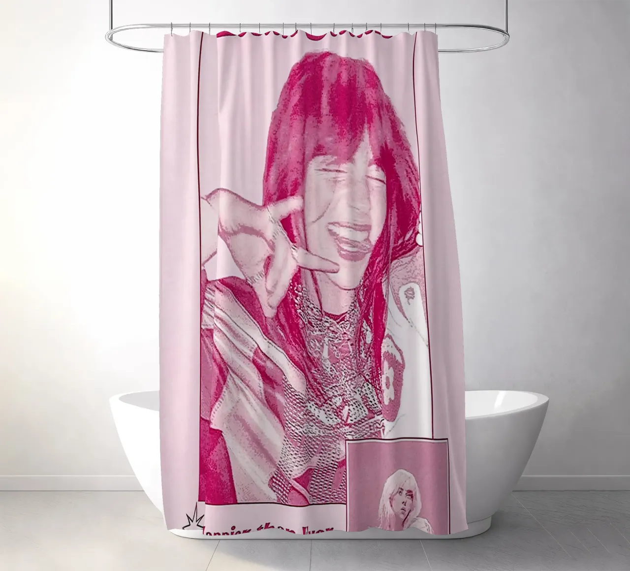 Billie Eilish shower curtain by vanhesling