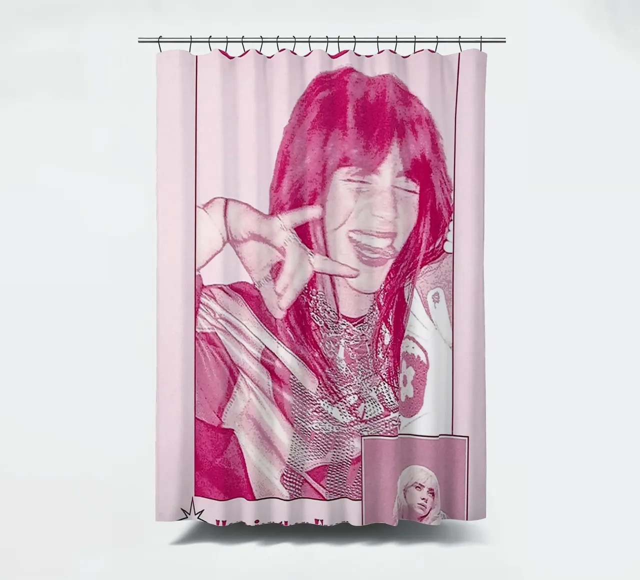 Billie Eilish shower curtain by vanhesling