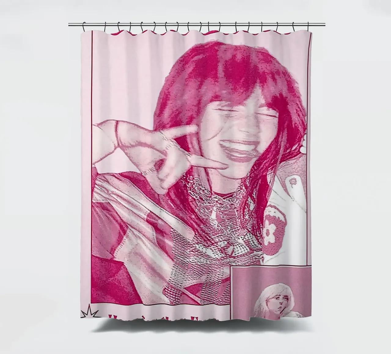 Billie Eilish shower curtain by vanhesling