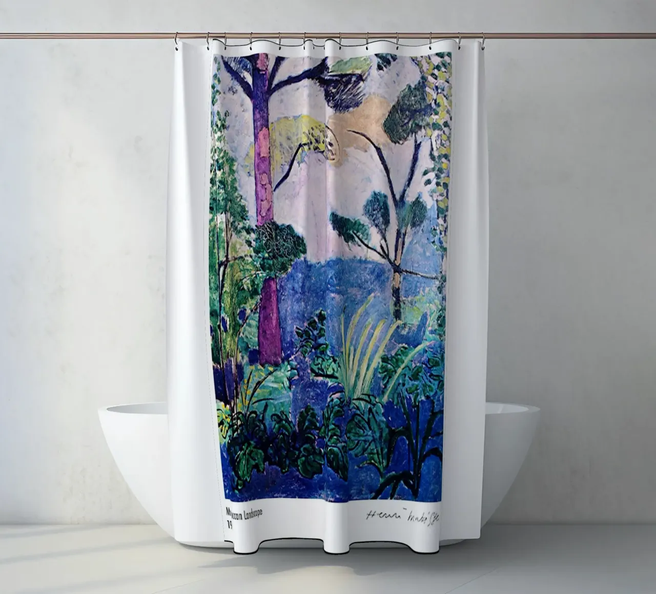 plant trees shower curtain by sazkia art