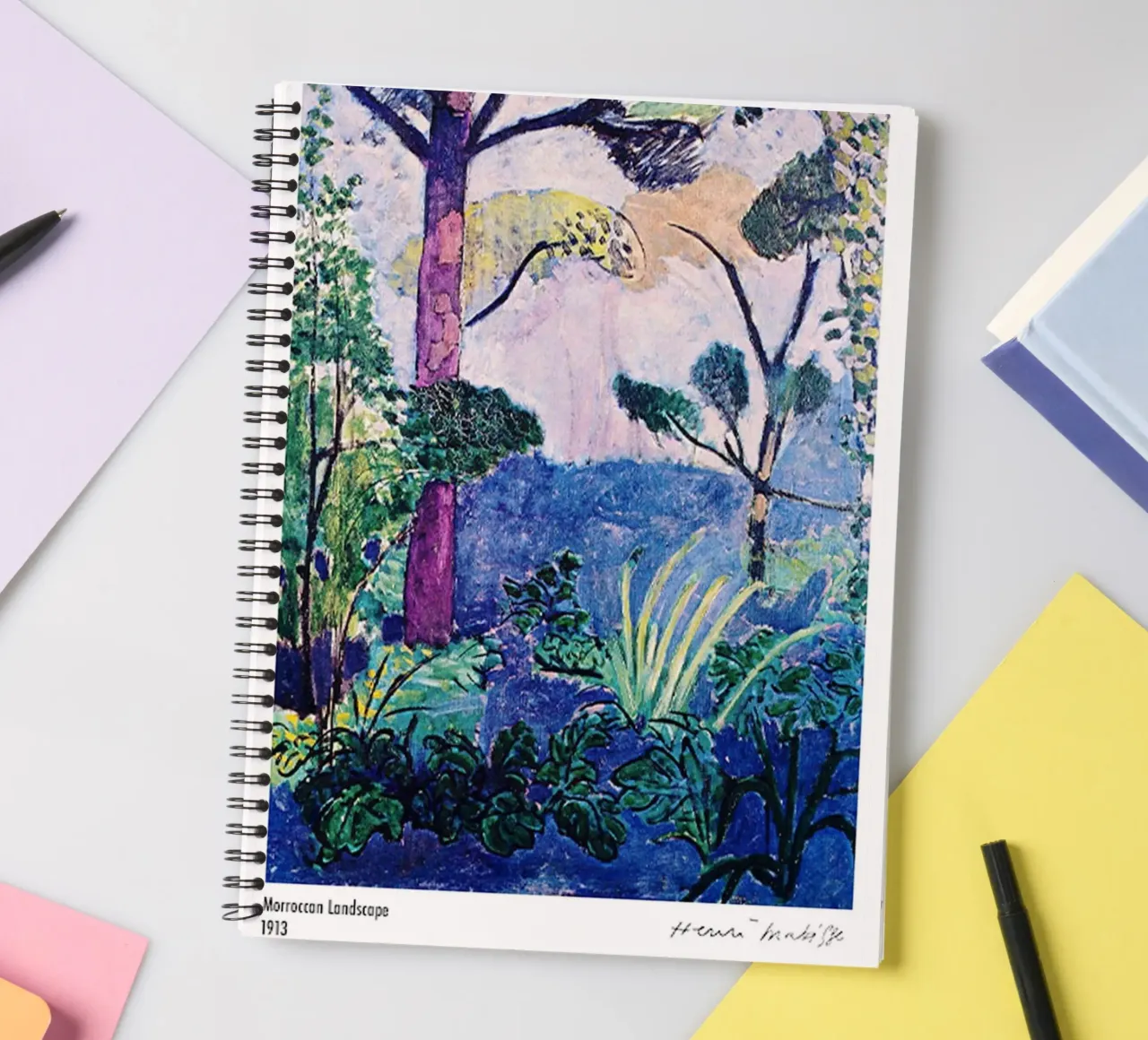 plant trees spiral notebook by sazkia art