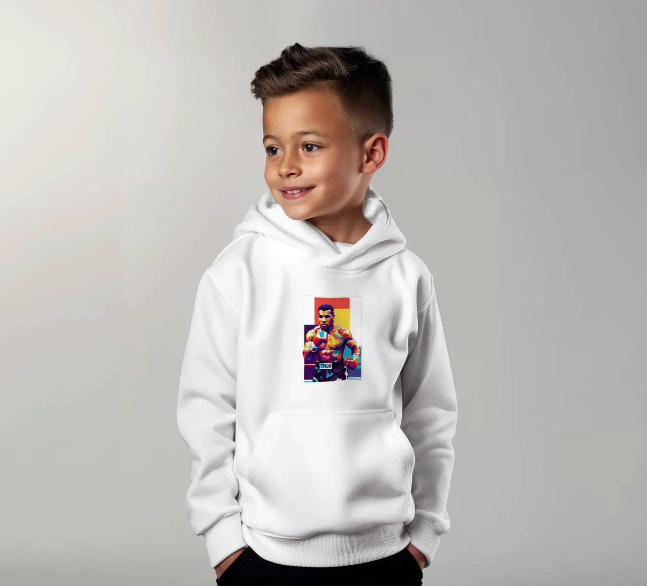 Mike Tyson WPAP art style felpa bambino con cappuccio da Hantamrata