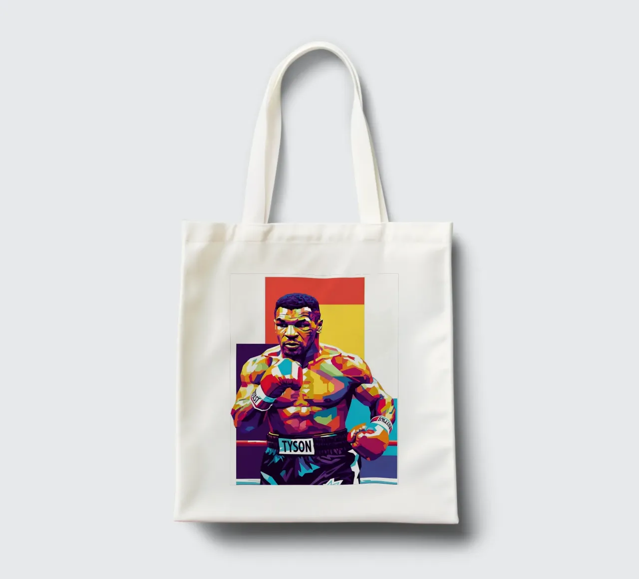 Mike Tyson WPAP art style borsa in juta da Hantamrata