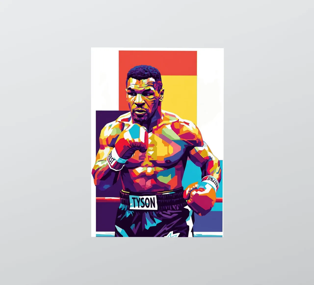 Mike Tyson WPAP art style adesivo da Hantamrata