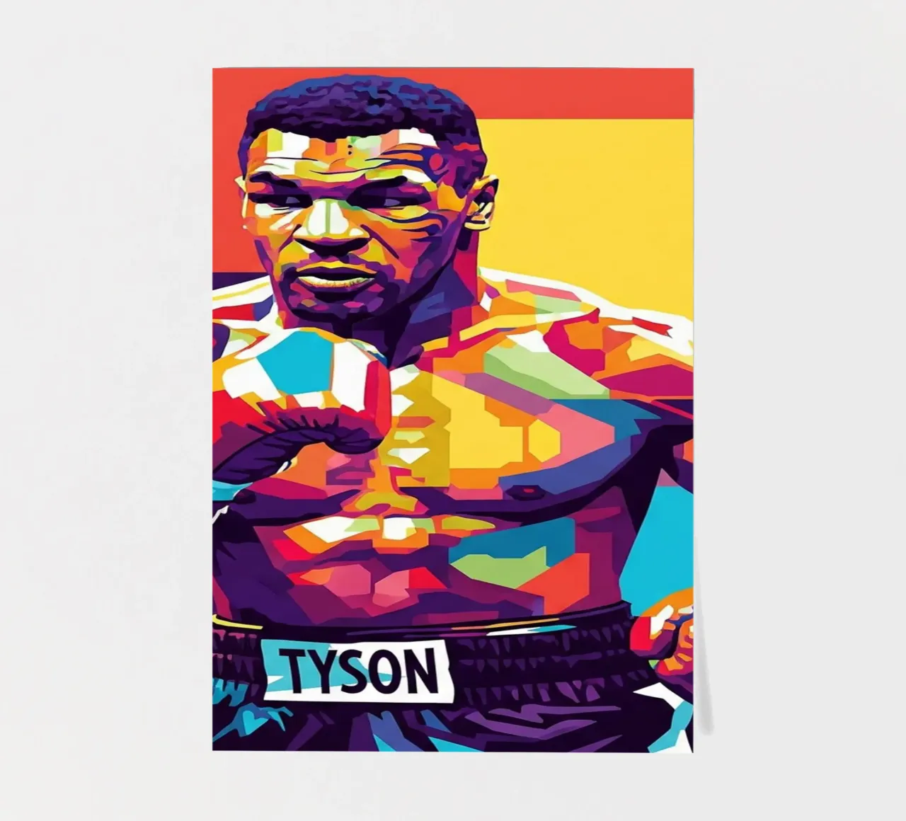 Mike Tyson WPAP art style foglio adesivo da Hantamrata