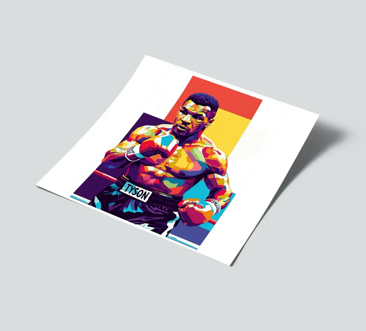 Mike Tyson WPAP art style foglio adesivo da Hantamrata
