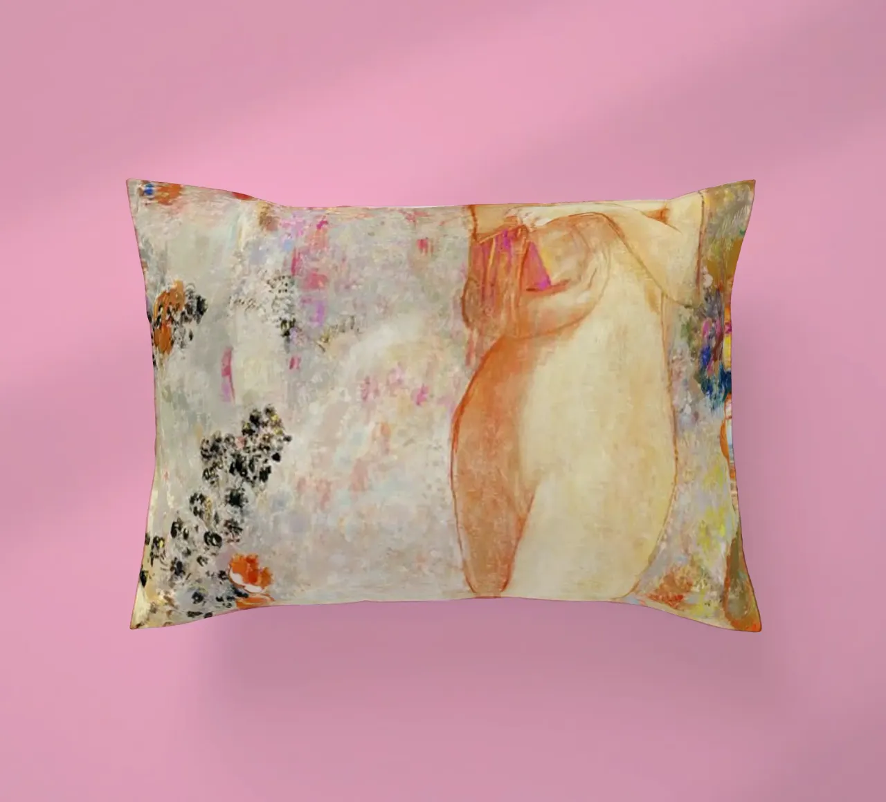Pandora (1914) di Odilon Redon cuscino da Mostly Pink
