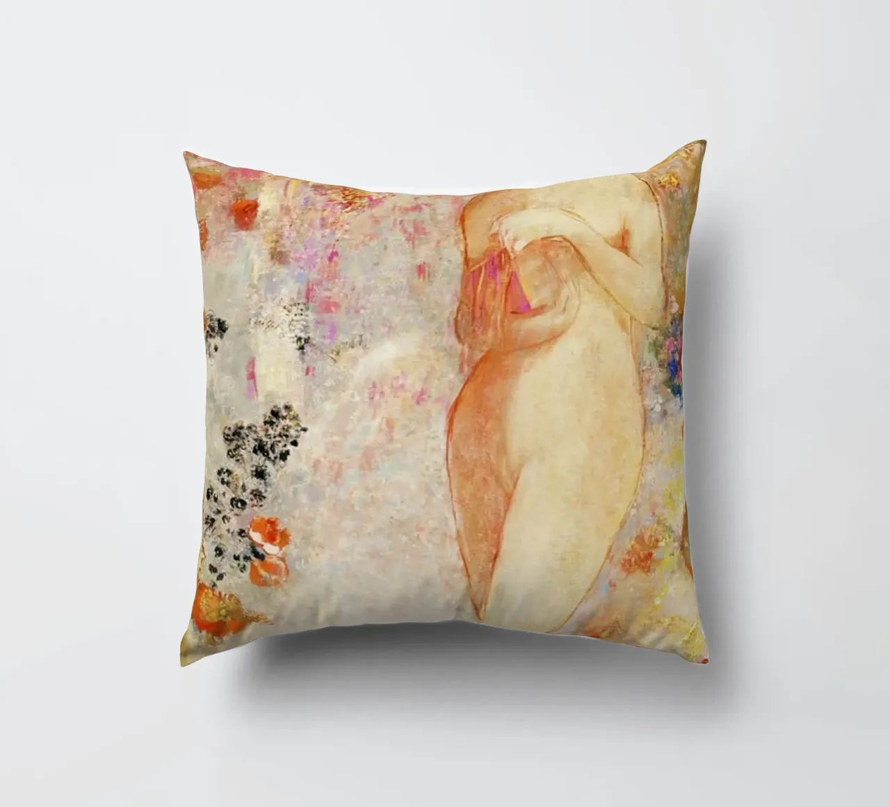 Pandora (1914) di Odilon Redon cuscino da Mostly Pink