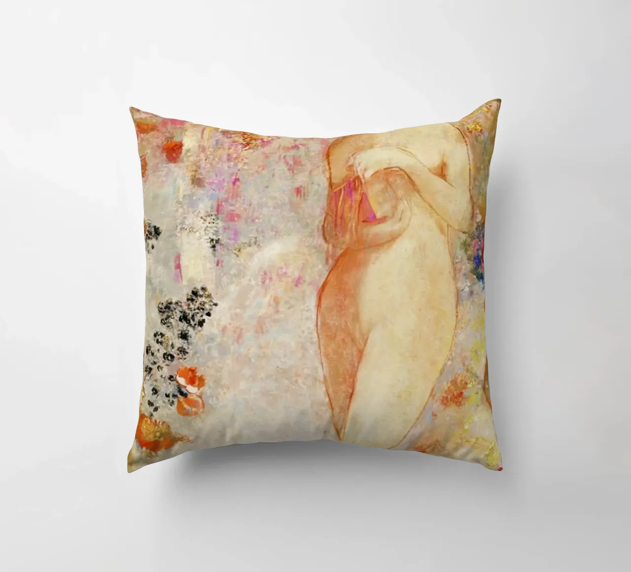 Pandora (1914) di Odilon Redon cuscino da Mostly Pink