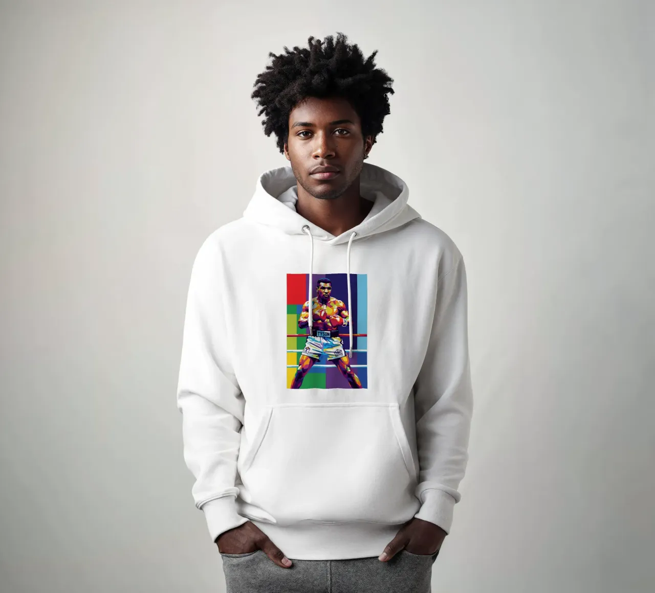 Mike Tyson art felpa con cappuccio da Hantamrata