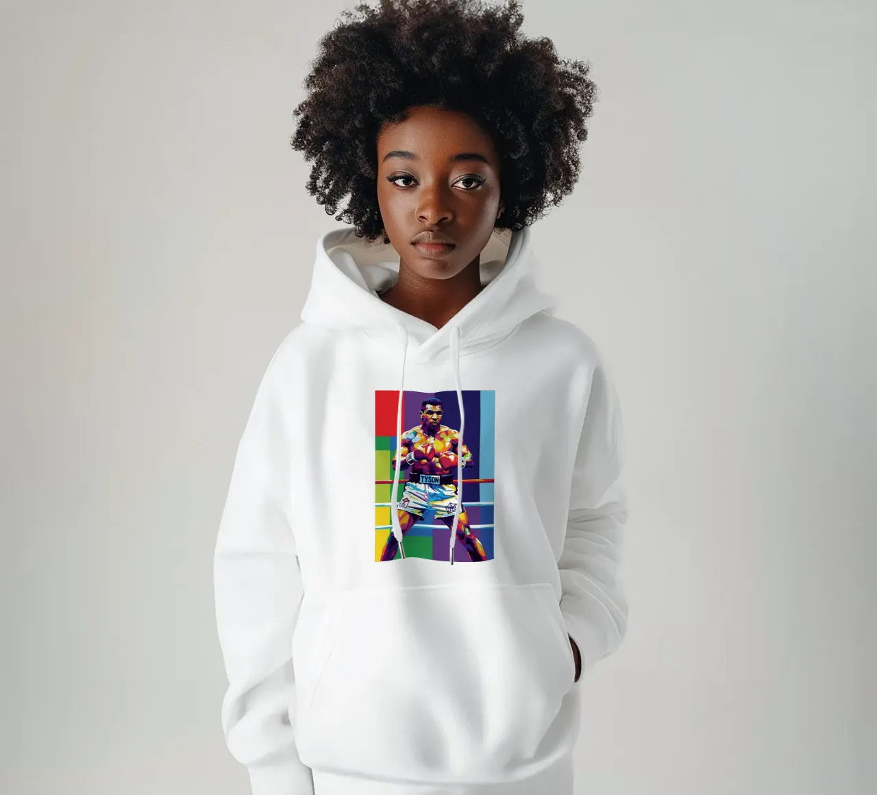 Mike Tyson art felpa con cappuccio da Hantamrata