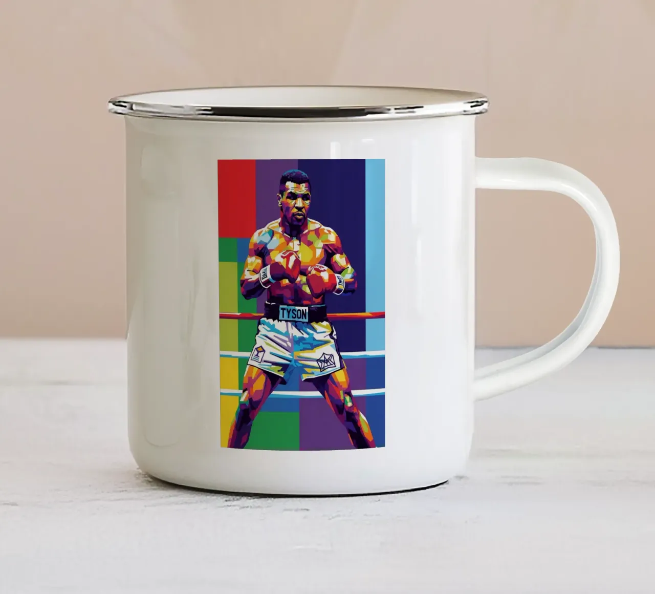 Mike Tyson art tazza in smalto da Hantamrata