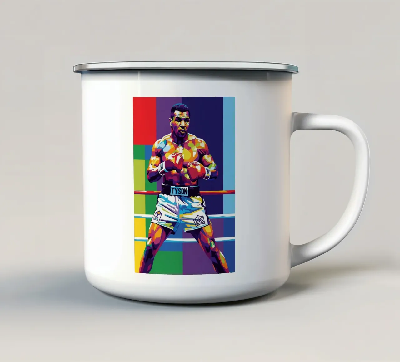 Mike Tyson art tazza in smalto da Hantamrata