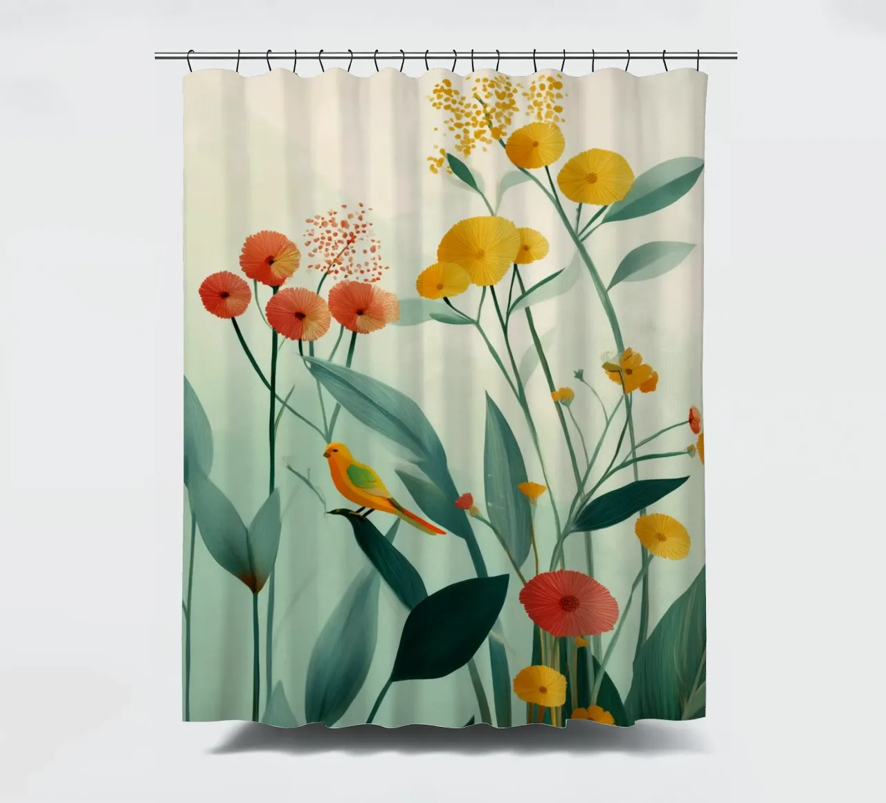 Tropical Song shower curtain by Clara August